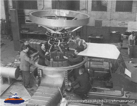 SRN1 during construction -  (credit: The <a href='http://www.hovercraft-museum.org/' target='_blank'>Hovercraft Museum Trust</a>).